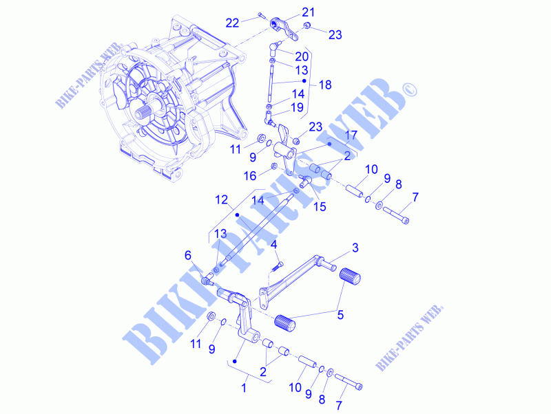 Gear lever voor MOTO GUZZI Eldorado E4 ABS 2017