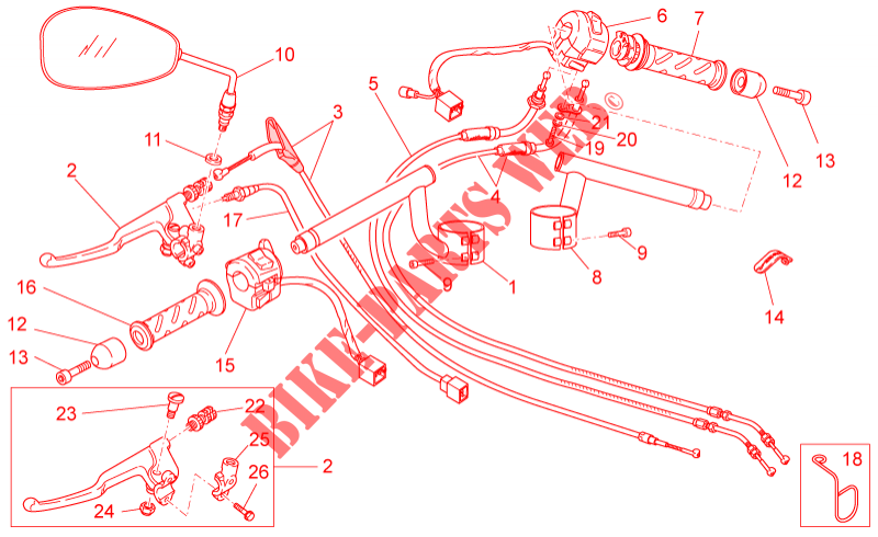 Handlebar   Controls voor MOTO GUZZI V7 Racer 2013